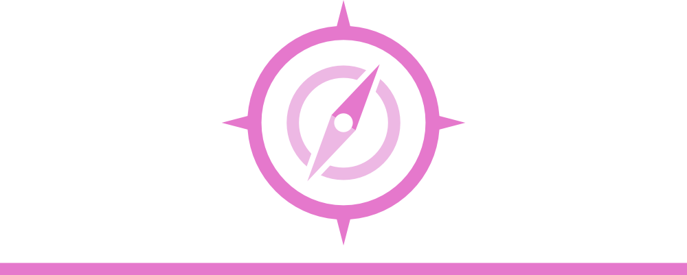 illustration of a pink compass